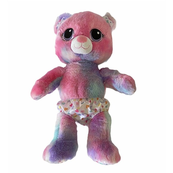 Build A Bear 16" Sweet Scent Swirl Hugs Multicolor Plush Teddy w/ "Hugs" Heart - Picture 2 of 8